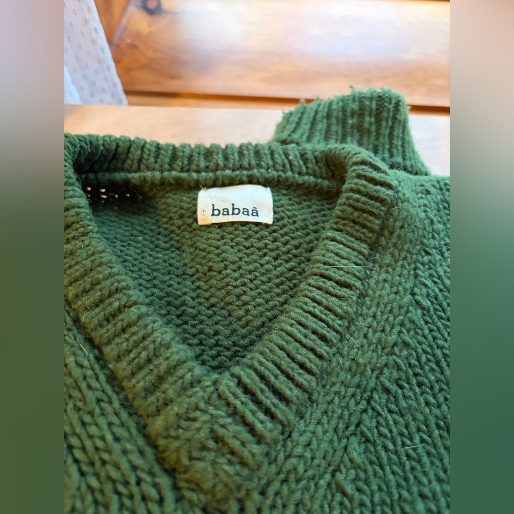 babaa no 97 in forest 100% wool. Gently worn for one season, never washed.